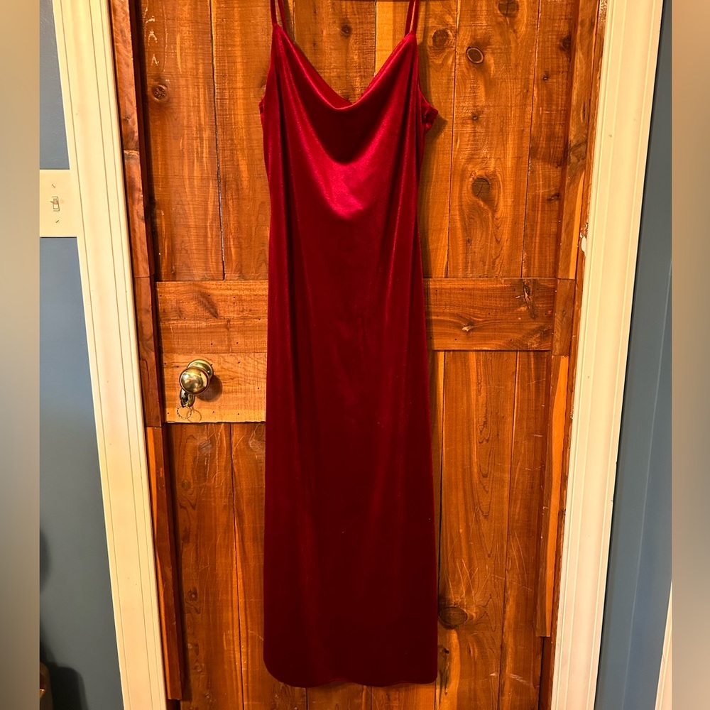 Velvet red dress